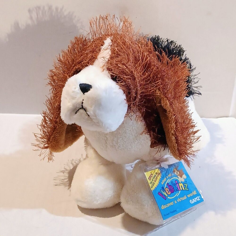 Ganz Webkinz Basset Hound Plush-HM013-No Magic W-Retired-Sealed Code-10 in-NEW